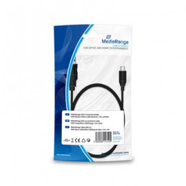 MediaRange Charge and sync cable, USB 2.0 to micro USB 2.0 B plug, 1.2m, black