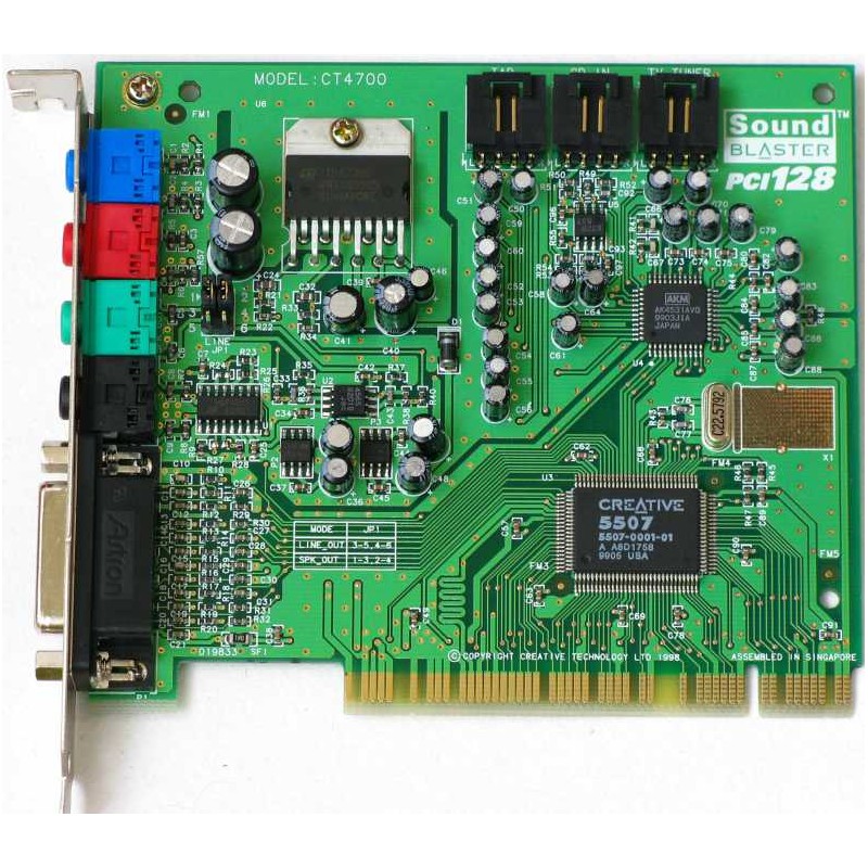 CREATIVE SOUND BLASTER PCI 128 CT4700 SOUND CARD